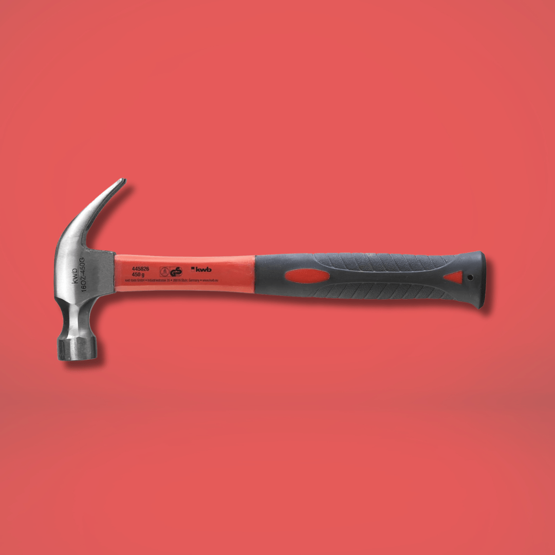 Kwb Hammers Mallets & Sledges Kwb Fibreglass Handle 450g Claw Hammer - 445826