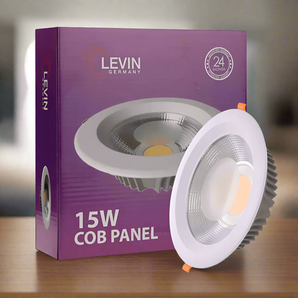 Levin Outdoor Lighting Levin LED 165mm Cob Panel Warm Light - 15W