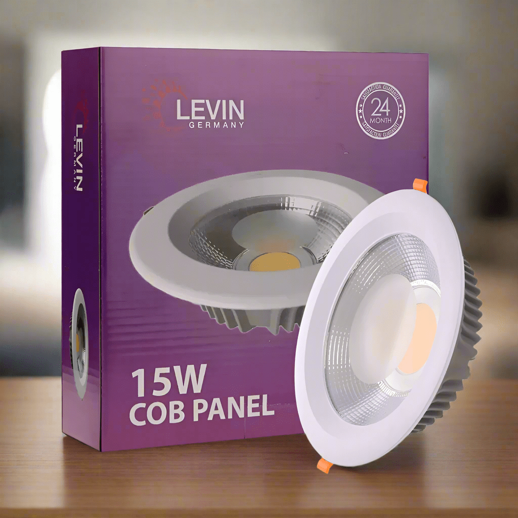 Levin Outdoor Lighting Levin LED 165mm Cob Panel Warm Light - 15W