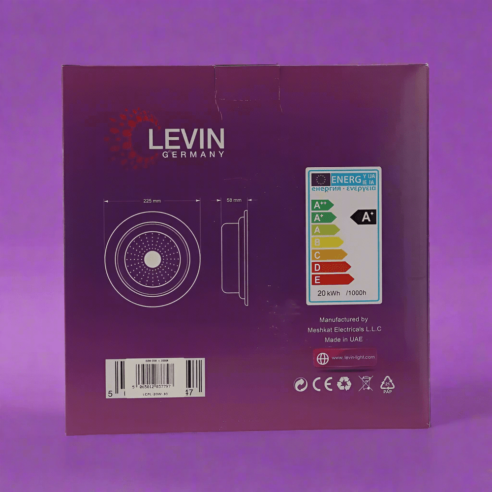 Levin Outdoor Lighting Levin LED 200mm Cob Panel Warm Light - 20W