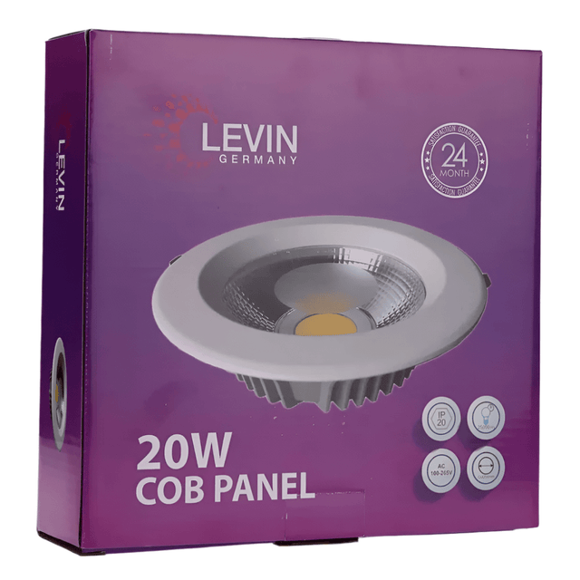 Levin Outdoor Lighting Levin LED 200mm Cob Panel Warm Light - 20W