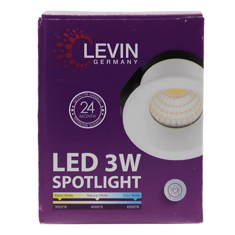 Levin Outdoor Lighting Levin LED 30mm 3000K Mini Spot Warm White Light - 3W