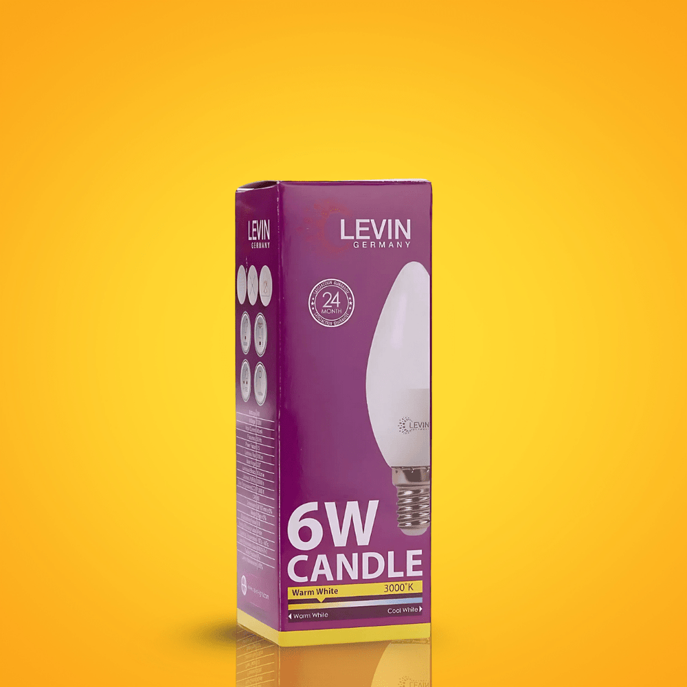 Levin Light Bulbs & Fixtures Levin LED C37 Candle bulb Warm Light - 6W