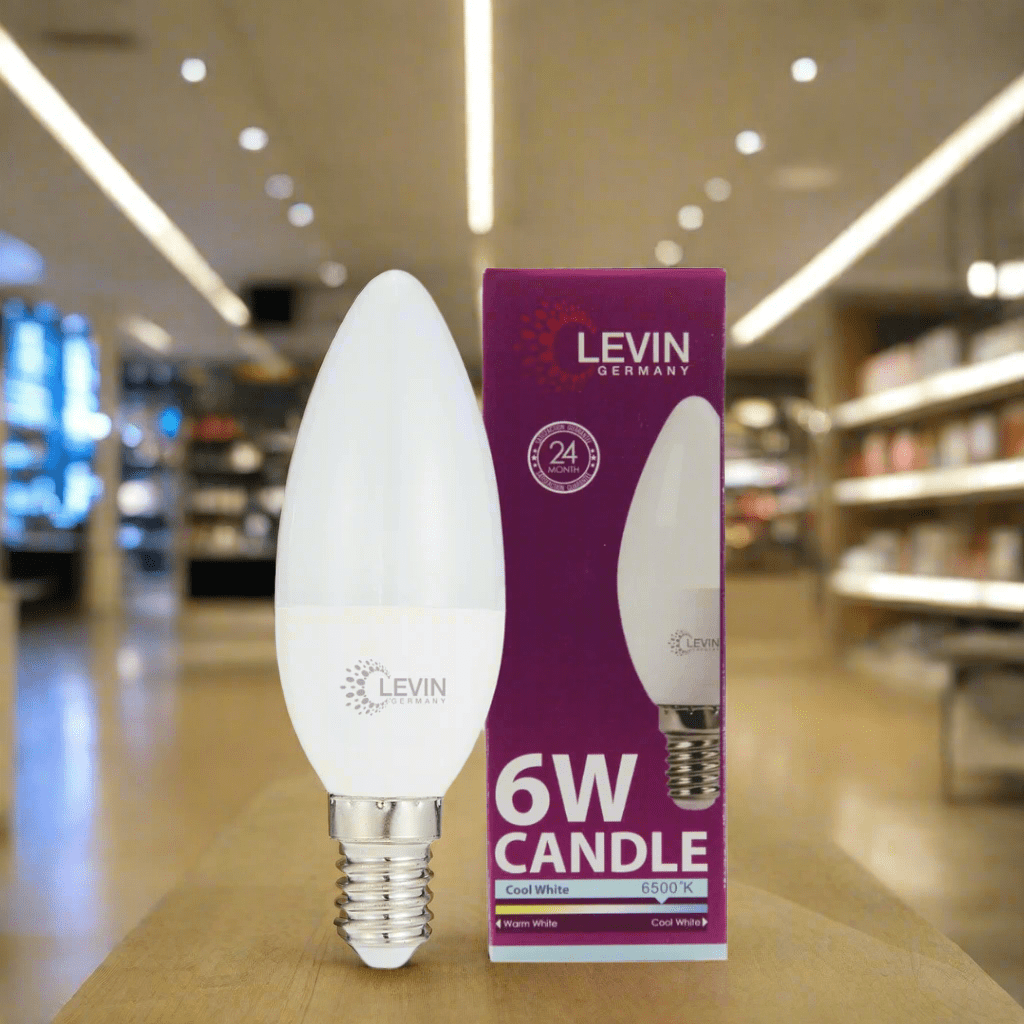 Levin Light Bulbs & Fixtures Levin LED C37 Candle bulb Warm Light - 6W
