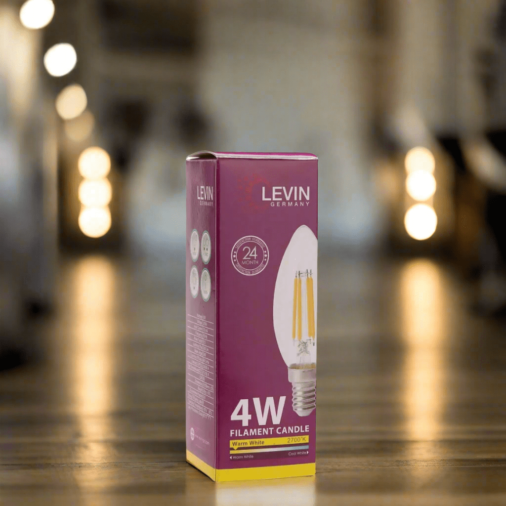 Levin Light Bulbs & Fixtures Levin LED C37 Filament Candle bulb E14 Warm Light - 4W