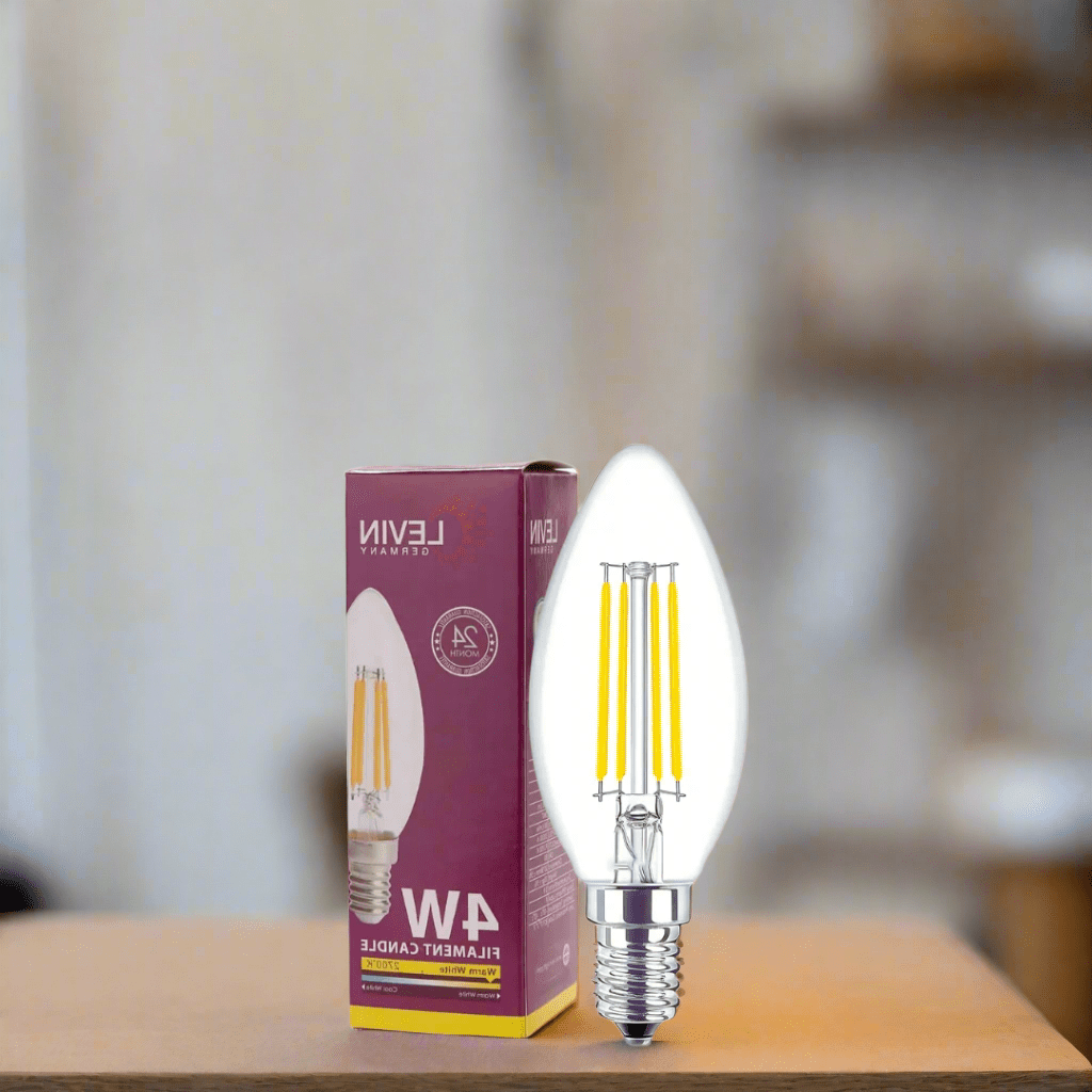Levin Light Bulbs & Fixtures Levin LED C37 Filament Candle bulb E14 Warm Light - 4W