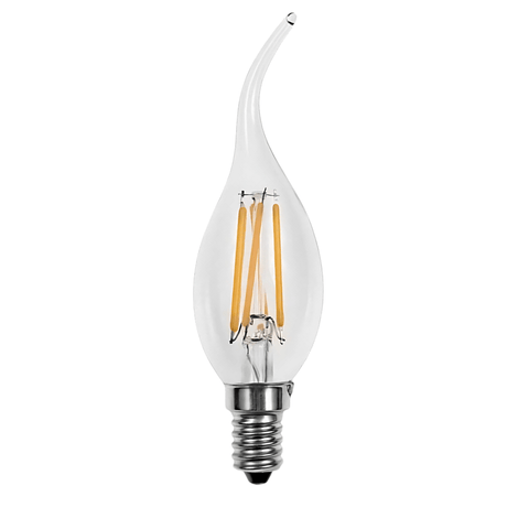 Levin Light Bulbs & Fixtures Levin LED C37 Filament Candle bulb With Tail Warm Light - 4W