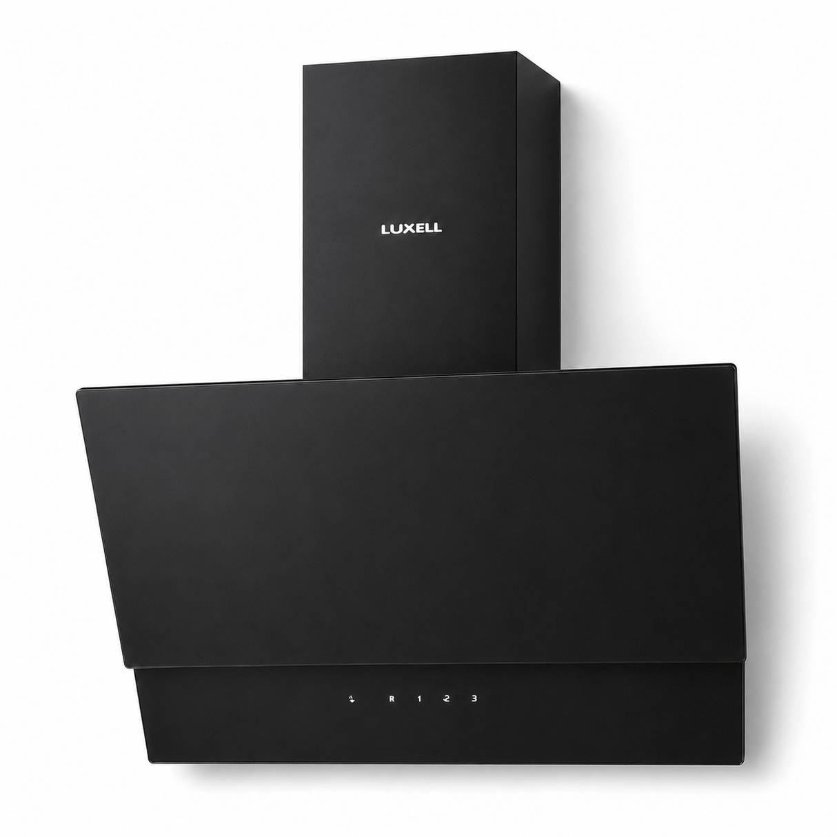 Luxell Wall-mounted angled cooker hood Luxell 60cm Angled Glass Cooker Hood with 650m³/h Extraction & Touch Control - DA6-835
