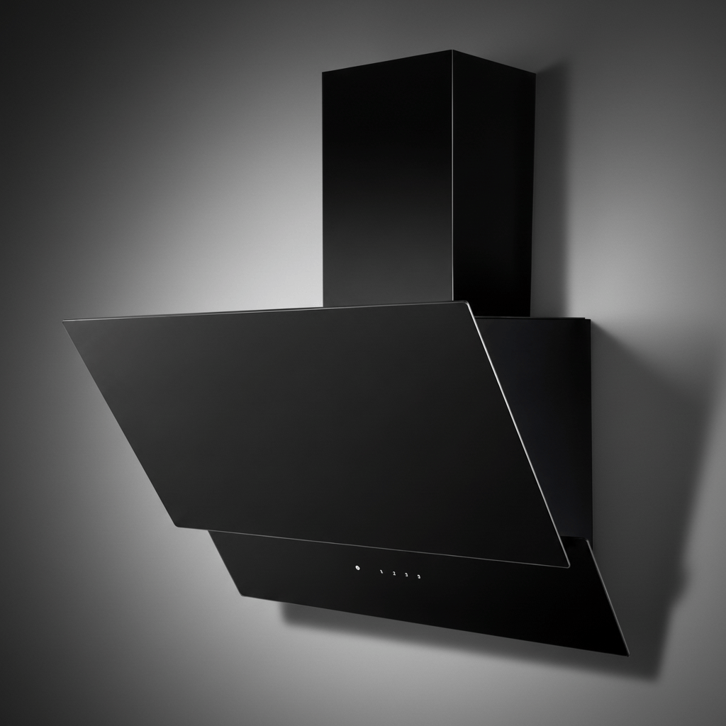 Luxell Wall-mounted angled cooker hood Luxell 60cm Angled Glass Cooker Hood with 650m³/h Extraction & Touch Control - DA6-835