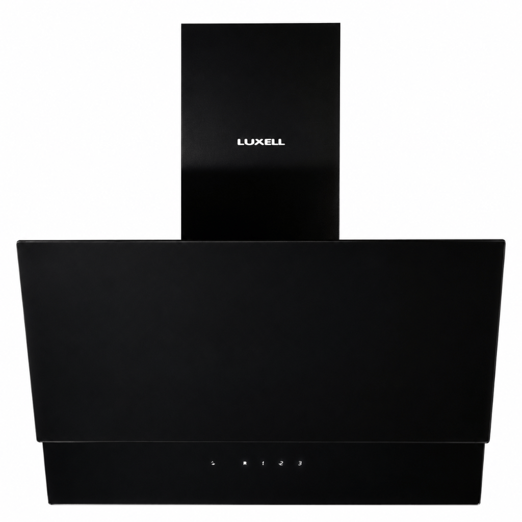 Luxell Wall-mounted angled cooker hood Luxell 60cm Angled Glass Cooker Hood with 650m³/h Extraction & Touch Control - DA6-835