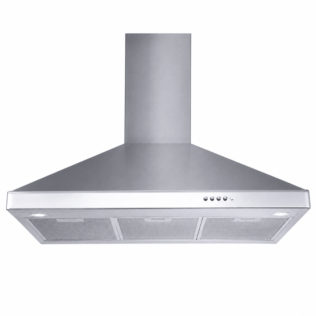 Luxell Wall-mounted angled cooker hood Luxell 90cm Stainless Steel Pyramid Cooker Hood with 450m³/h Extraction - DP6-X-90