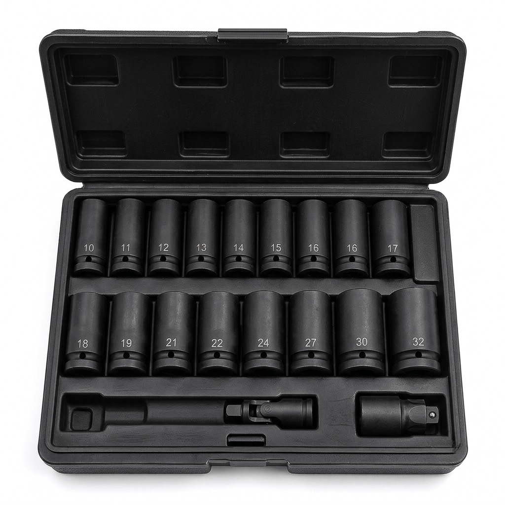 Mechanica Sockets & Hex Keys Mechanica 15-Piece 1/2" Drive Deep Impact Socket Set - ME415CRMO