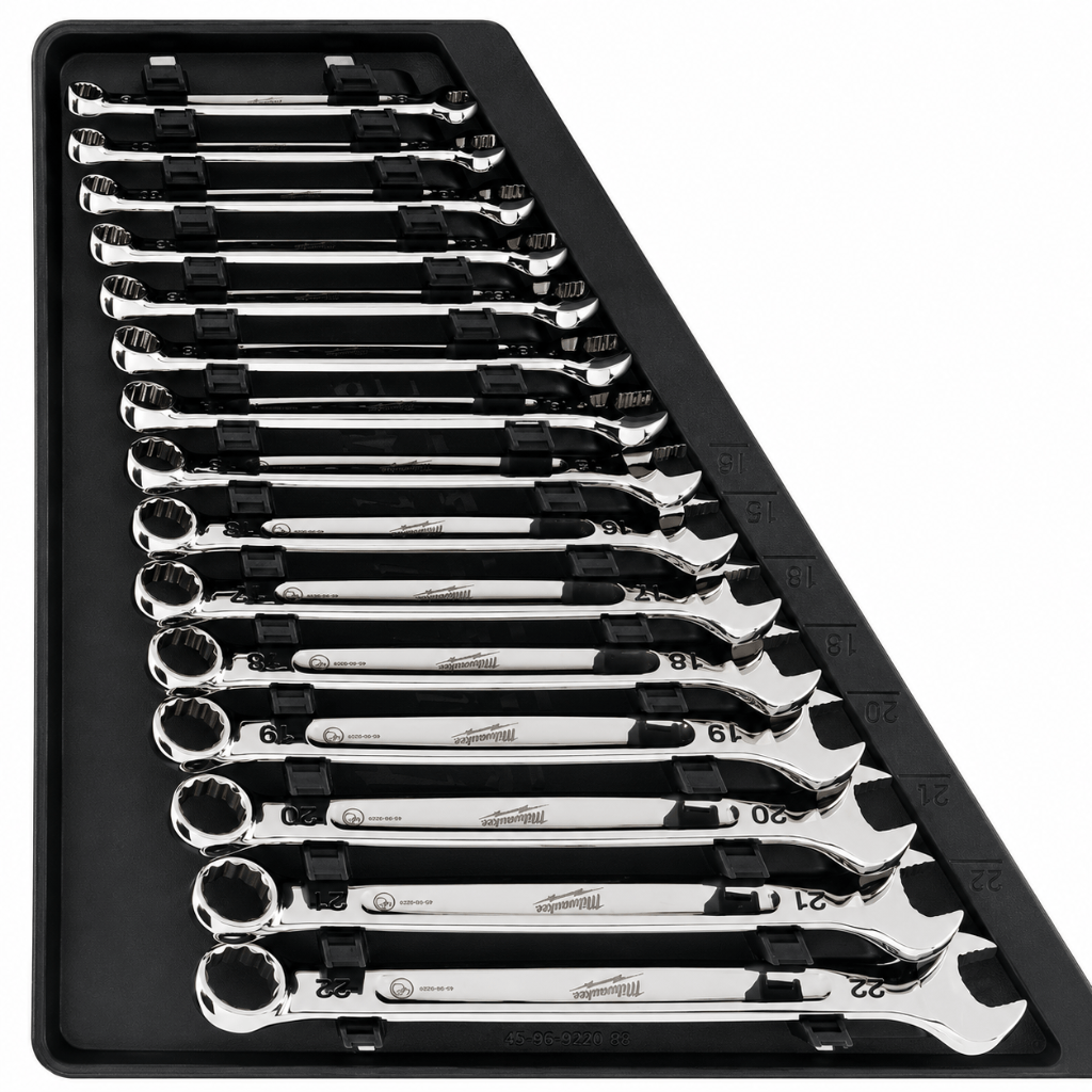 Milwaukee Wrenches Milwaukee 15 Pieces Metric Combination Spanner Set 8–22mm – 4932471342