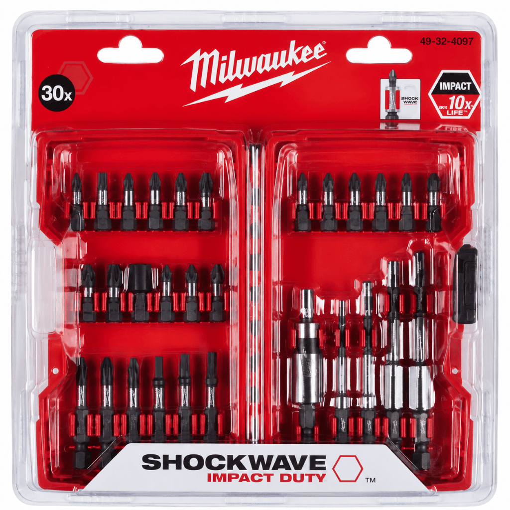 Milwaukee Screwdriver Bits Milwaukee 30 Pieces Shockwave Screwdriver Bit Set - 4932352894