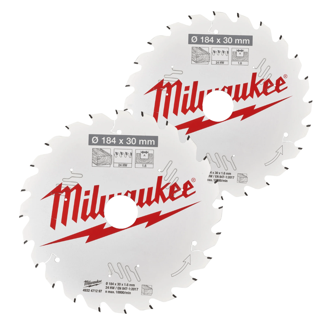 Milwaukee Grinding & Cutting Wheels Milwaukee Circular Saw Blade Twin Pack 190X24T/48T - 4932479574