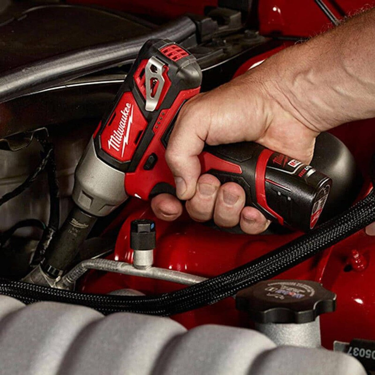 Milwaukee Impact Wrench & Driver Milwaukee M12™ Cordless Sub Compact ½″ Impact Wrench 12V - M12 BIW12-202C