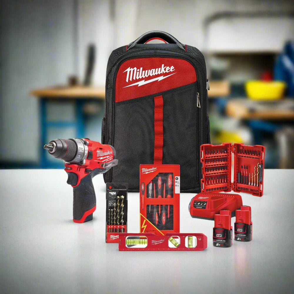 Milwaukee Tool Set Milwaukee M12™ Portable Productivity - Electrician Tradesman Kit - M12 FPD-202BH