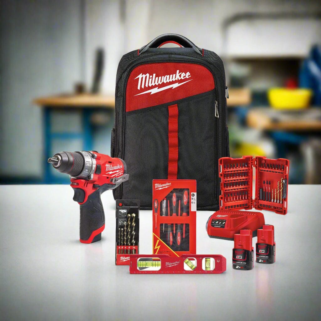 Milwaukee Tool Set Milwaukee M12™ Portable Productivity - Electrician Tradesman Kit - M12 FPD-202BH
