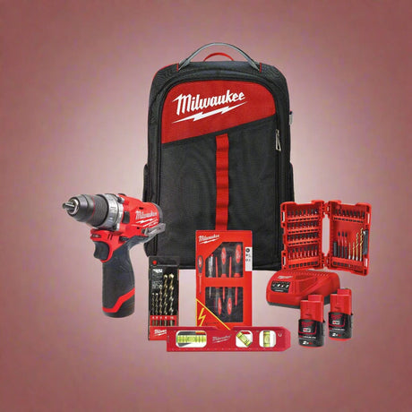 Milwaukee Tool Set Milwaukee M12™ Portable Productivity - Electrician Tradesman Kit - M12 FPD-202BH