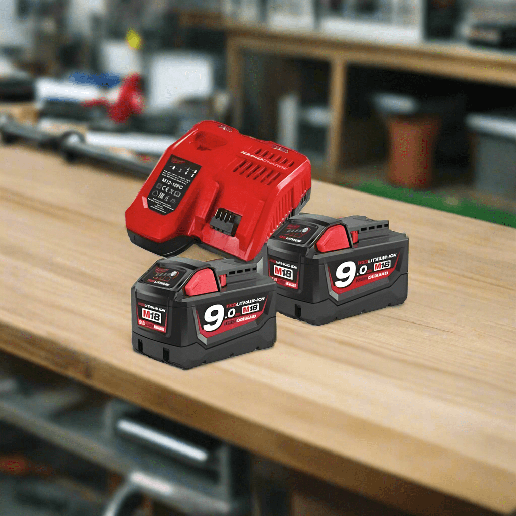 Milwaukee Batteries & Chargers Milwaukee M18™ 2 Pair 9.0 Ah Battery & Multi Voltage Charger 18V Pack- M18 NRG-902