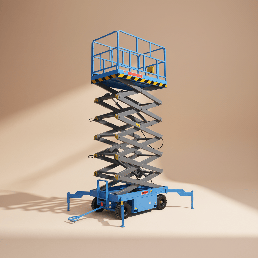 NRG Construction Equipment NRG 10m Heavy-Duty Hydraulic Scissor Lift 500KG - SJY0.5-10
