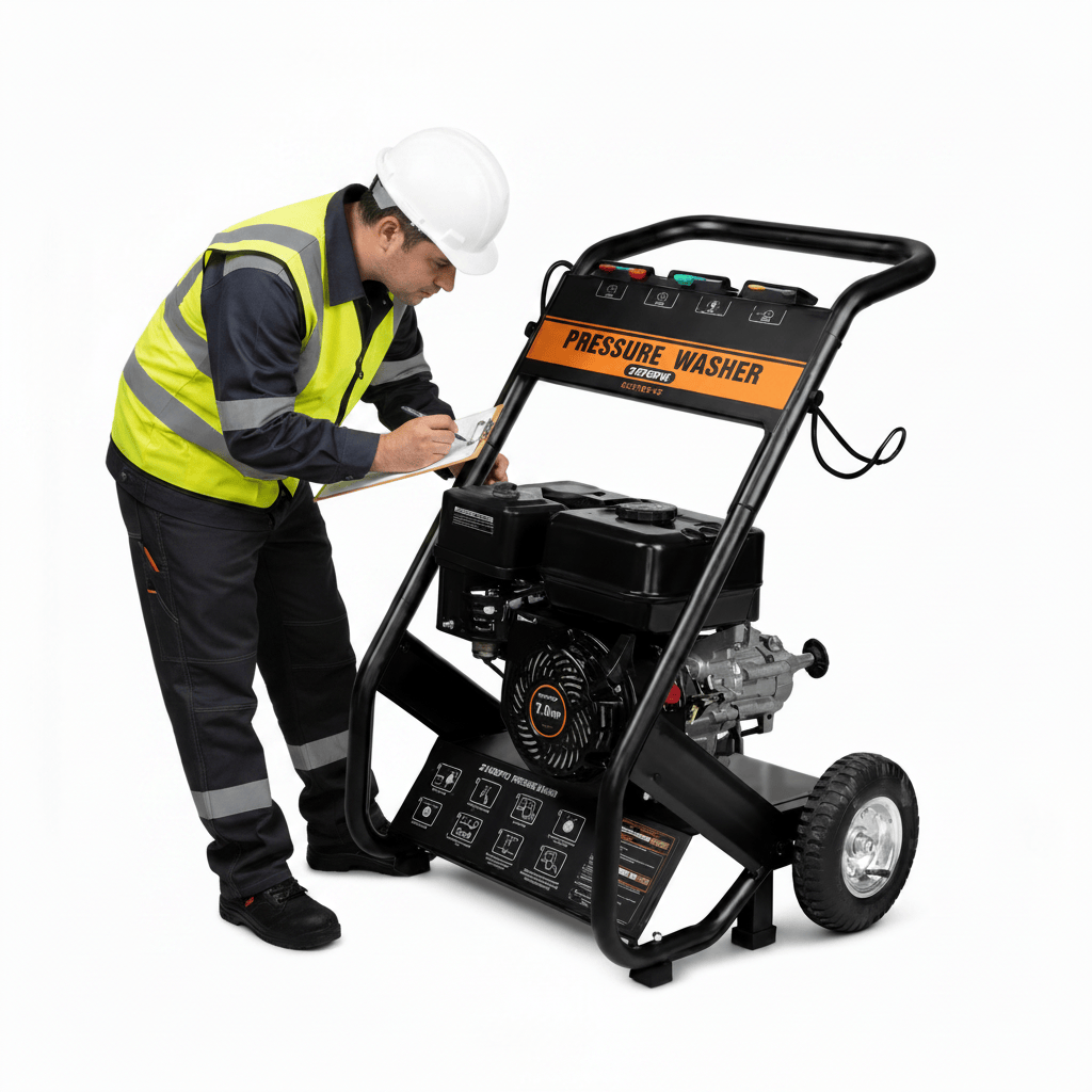 NRG Pressure Washer NRG 150 Bar Gasoline Pressure Washer with 6.5HP Engine and 4 Quick-Connect Nozzles - LT-8.7/12A