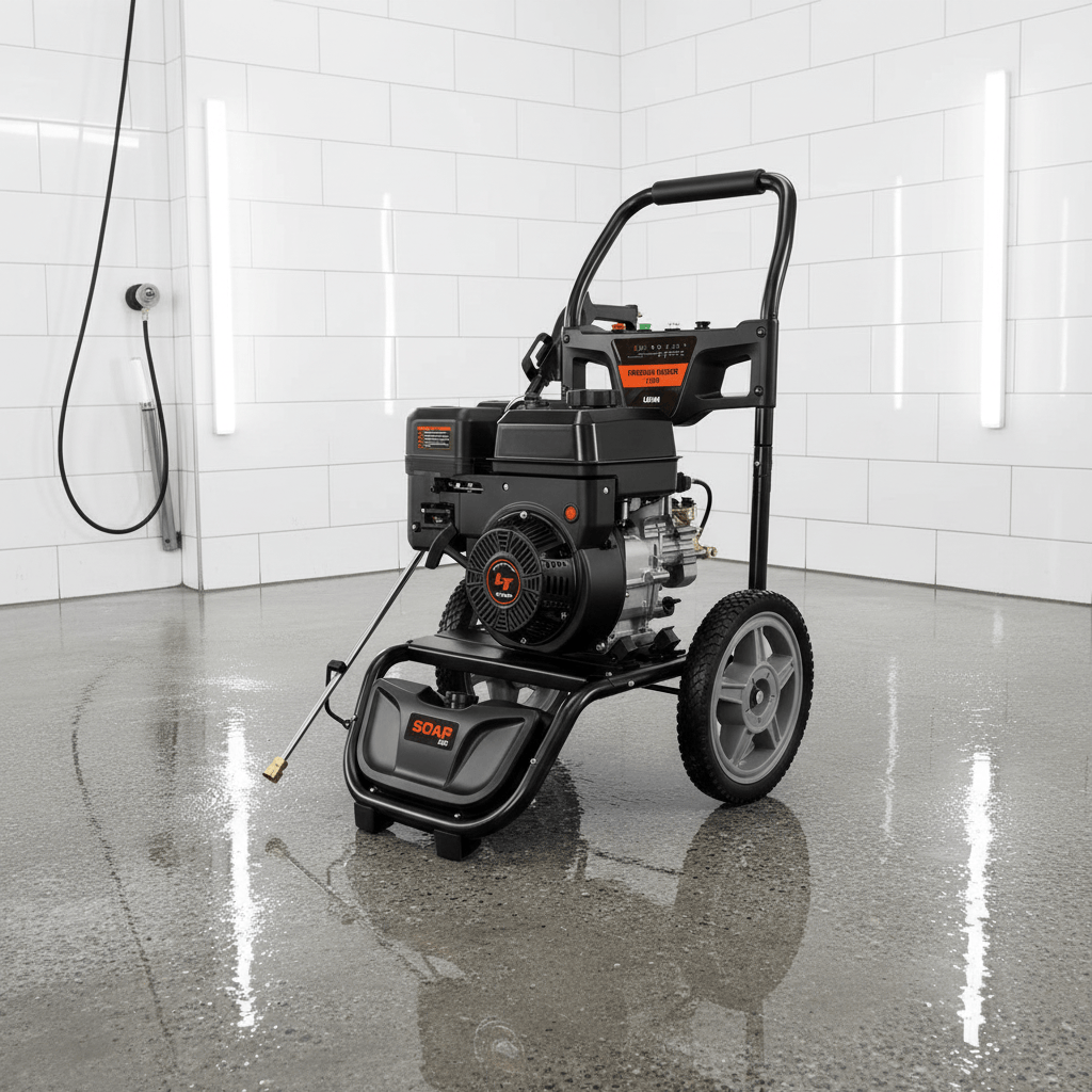 NRG Pressure Washer NRG 160 Bar Gasoline Pressure Washer with 7HP Engine, 7.5L/min Flow Rate and Low-Oil Sensor - NPPW160