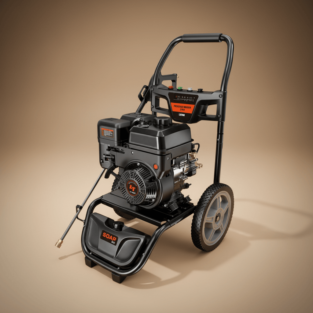 NRG Pressure Washer NRG 160 Bar Gasoline Pressure Washer with 7HP Engine, 7.5L/min Flow Rate and Low-Oil Sensor - NPPW160