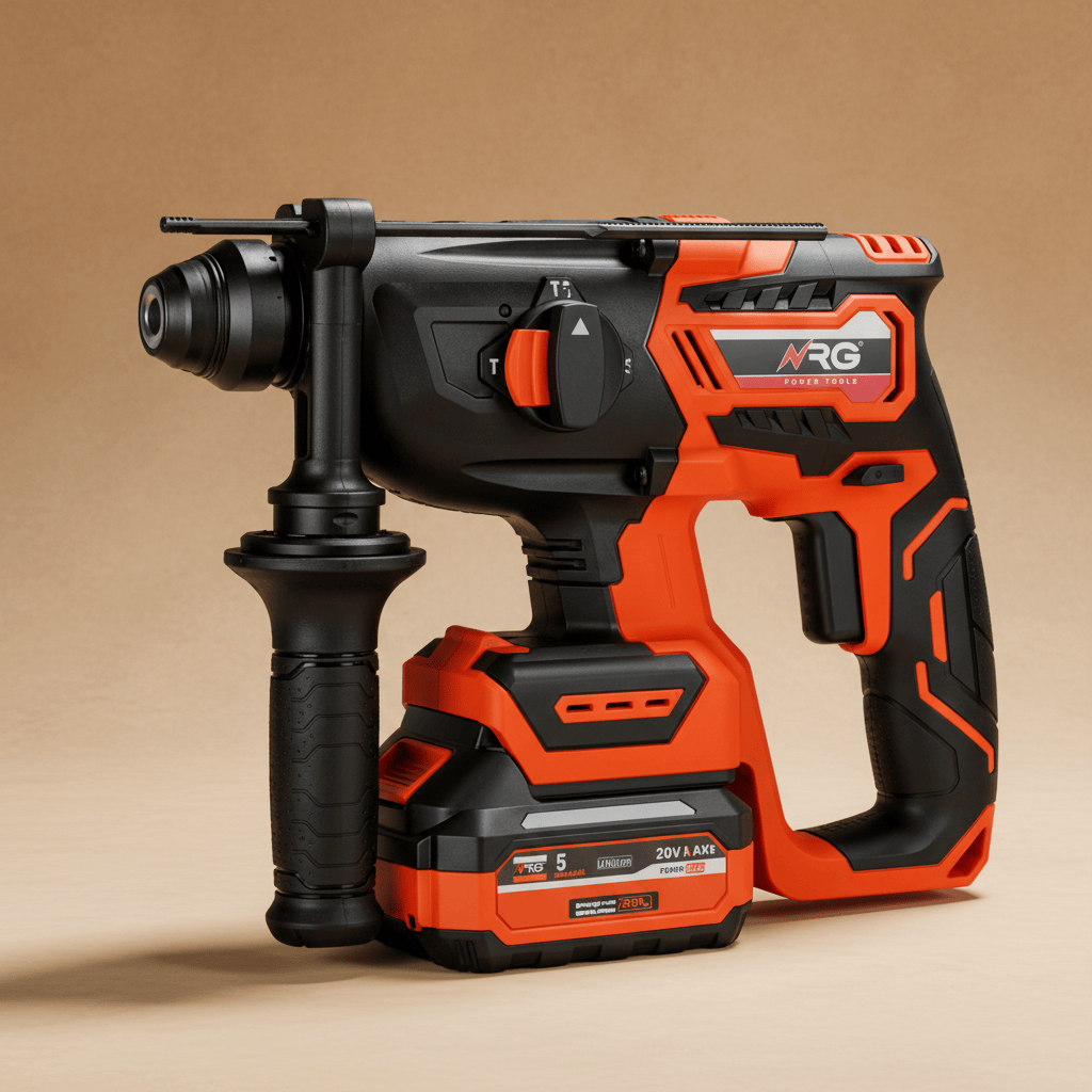 NRG Drill NRG 20V Brushless Cordless SDS-Plus Rotary Hammer 26mm Zero Version - NBRH20VG2-0