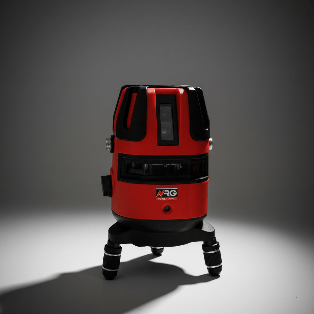 NRG Laser Measures NRG 360° Green Multi-Line Self-Leveling Laser Level with 30m Range & IP54 Protection & Stand - NEL514-180