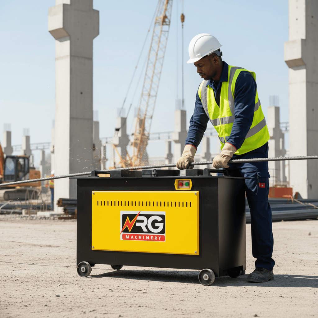 NRG Construction Equipment NRG 5.5kW Three-Phase Rebar Bending Machine with 45mm Capacity & 450mm Disc - GW-60