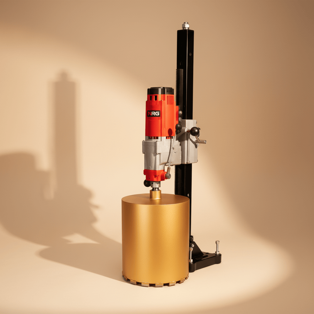 NRG Drill NRG 90mm Diamond Core Drill with Stand 1500W - DCD16-160