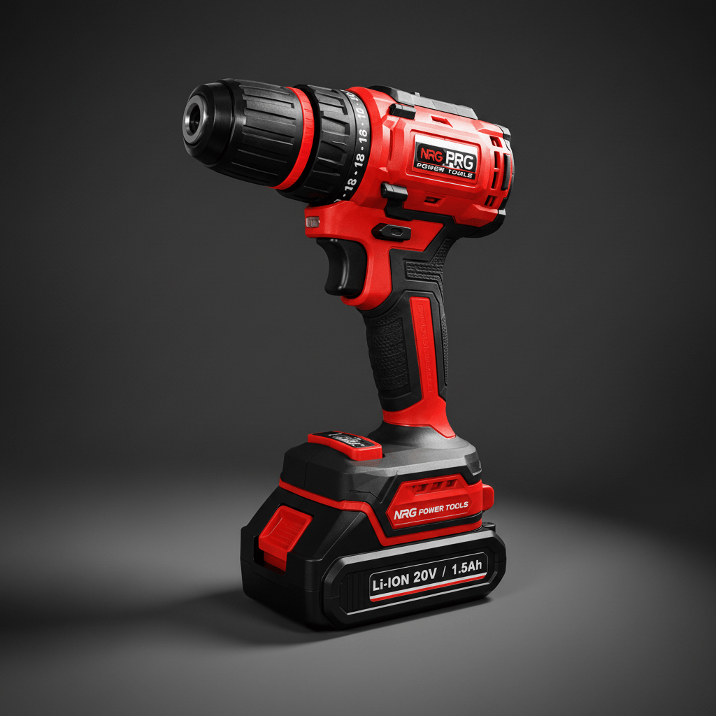 NRG Drill NRG Brushless Cordless Drill 20V with Two 1.5Ah Batteries & Charger - NBDD20V-152