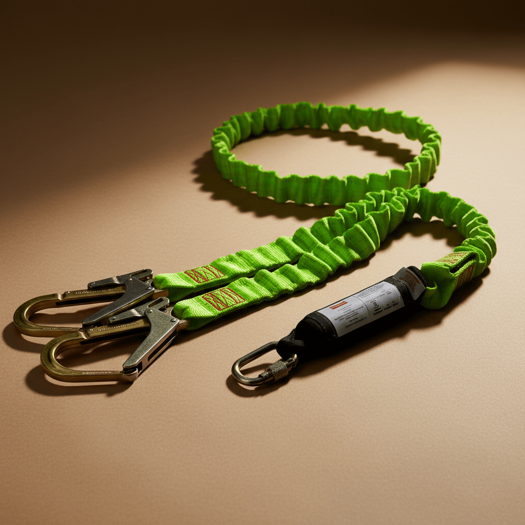 NRG Specialty Safety Equipment NRG Fall Arrest Double Lanyard with Energy Absorber 1.8m x 45mm – ML214