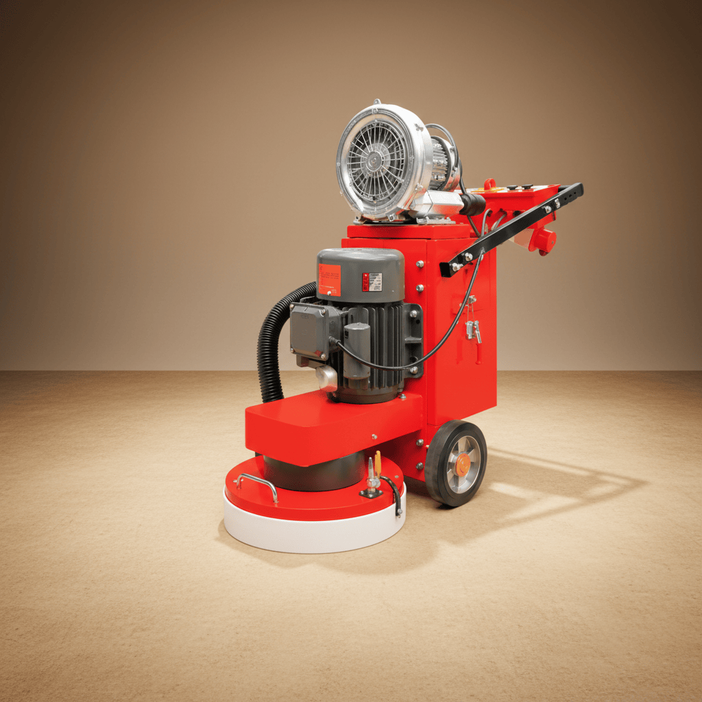 NRG Bench & Stationary Tool NRG Three Phase Concrete Floor Grinder with Built-in Vacuum Cleaner 4KW - DC-400