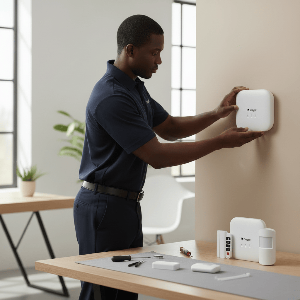 Onyyx Security & Surveillance Systems Onyyx Wireless Smart Alarm System Kit with Wi-Fi, Cellular Connectivity & App Control - OWNSIM