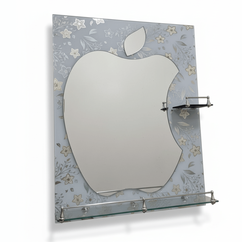 Padmore Bathroom Mirrors Apple Bathroom Mirror with Double Glass Shelf 60x80cm