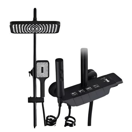 Padmore Bathroom Faucet Bathroom Multifunctional 4-in-1 Black And Grey Shower Set