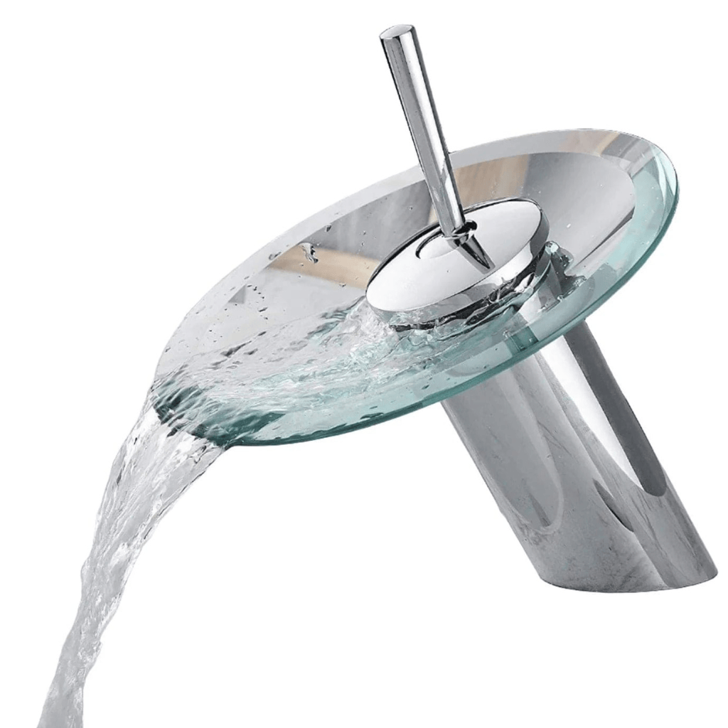 Padmore Bathroom Faucet Modern Style Bathroom Hot & Cold Round Glass Waterfall Tap