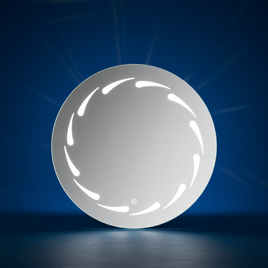 Padmore Bathroom Vanity & Cabinets Round Led Touch Screen Bathroom Mirror 50cm x 50cm