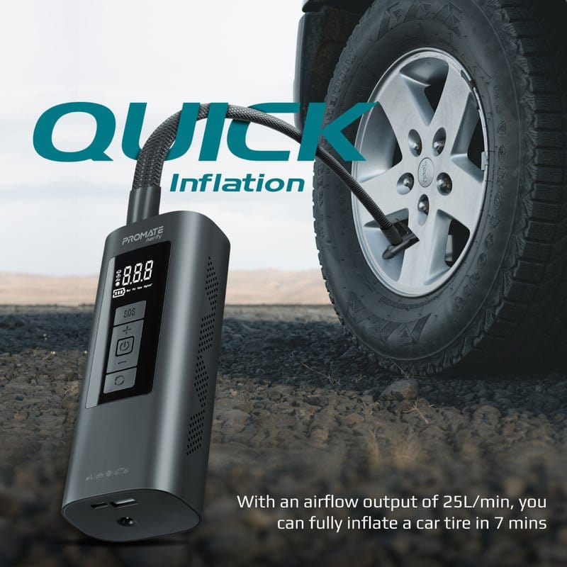 Promate Exterior Utility Accessories Promate 150PSI Portable Air Compressor with Power Bank - Aerify