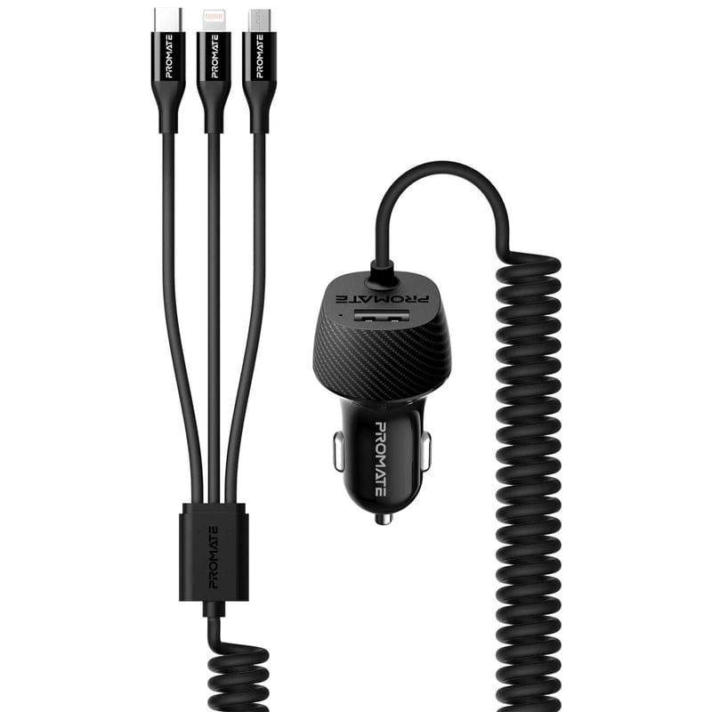 Promate Power & Charging Accessories Promate 3.4A Multi-Connect Universal Car Charger with USB Port - VolTrip-Uni