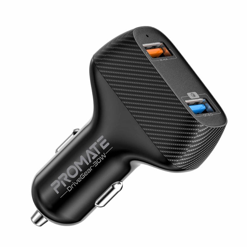 Promate Power & Charging Accessories Promate 30W Ultra-fast Car Charger with Quick Charge 3.0 - DriveGear-30W