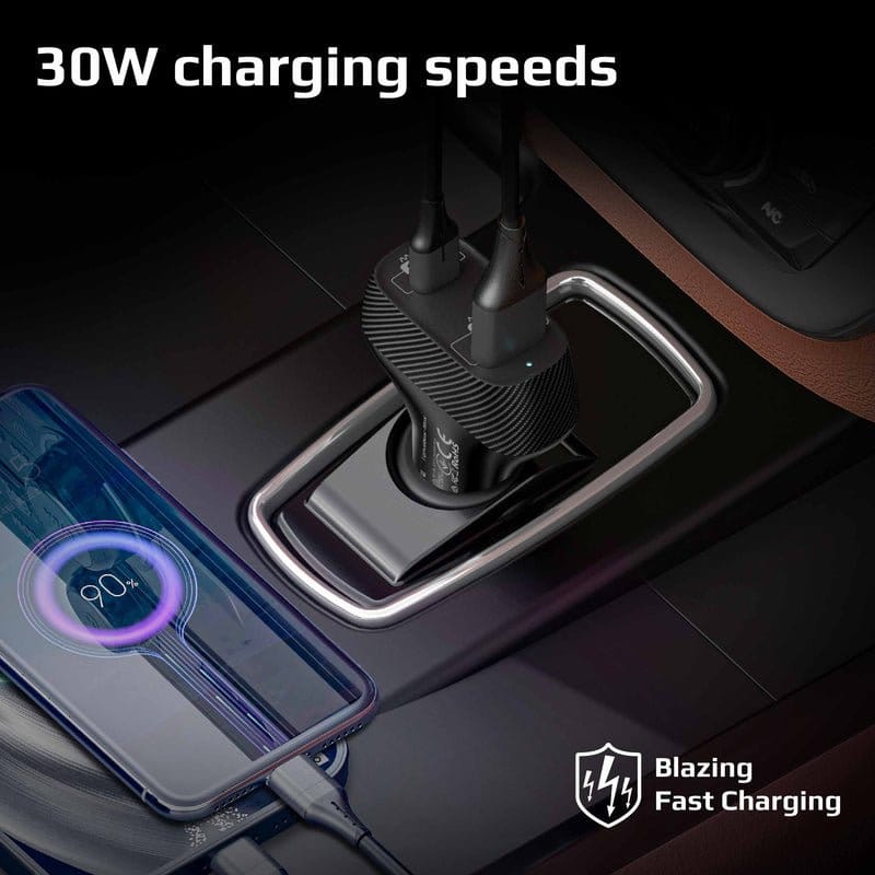 Promate Power & Charging Accessories Promate 30W Ultra-fast Car Charger with Quick Charge 3.0 - DriveGear-30W