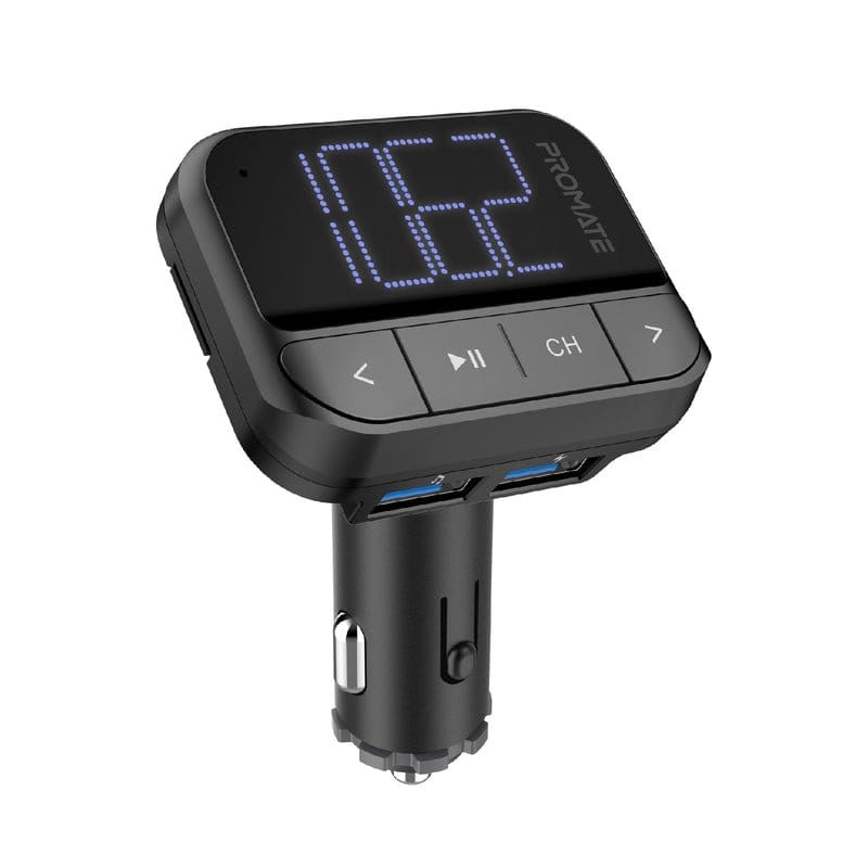 Promate Audio & Entertainment Promate In-Car FM Transmitter with Dual USB Ports - EzFM-2