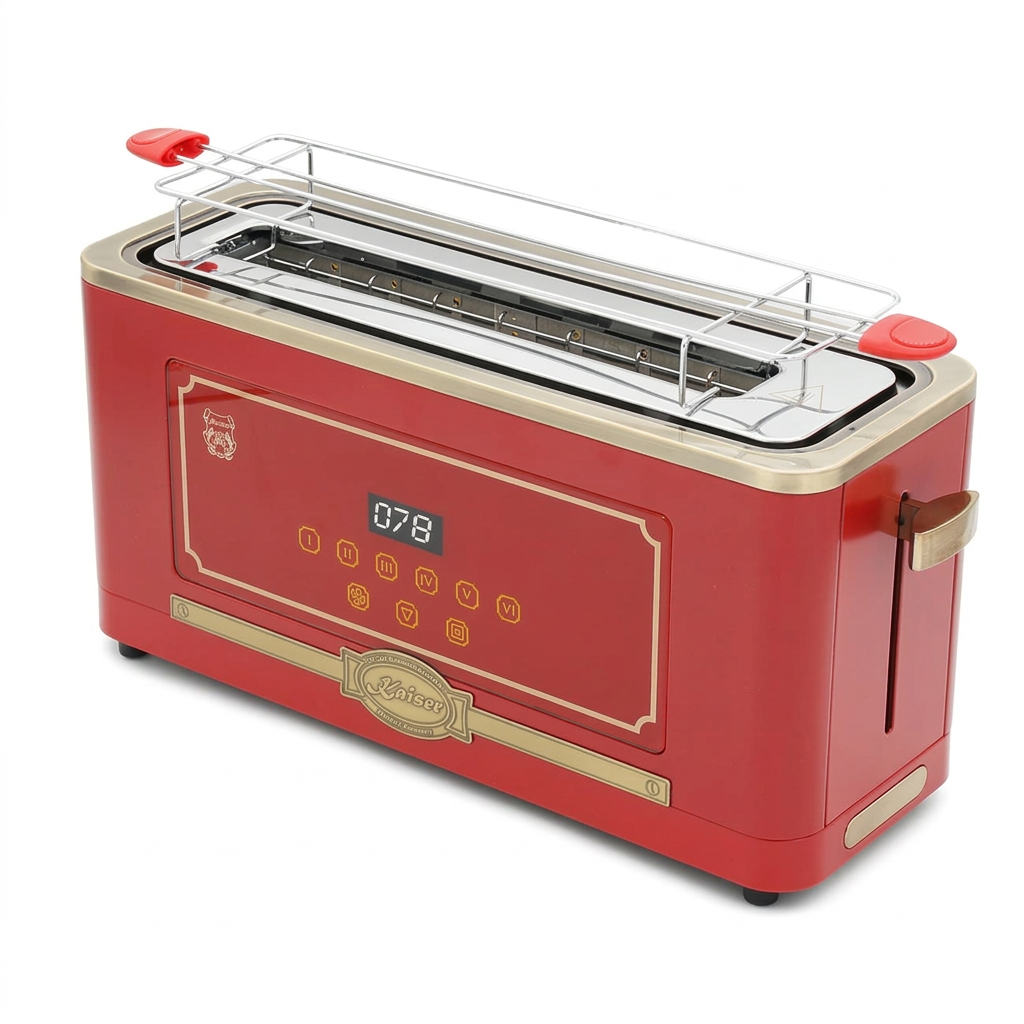 Red Kaiser Empire toaster on white