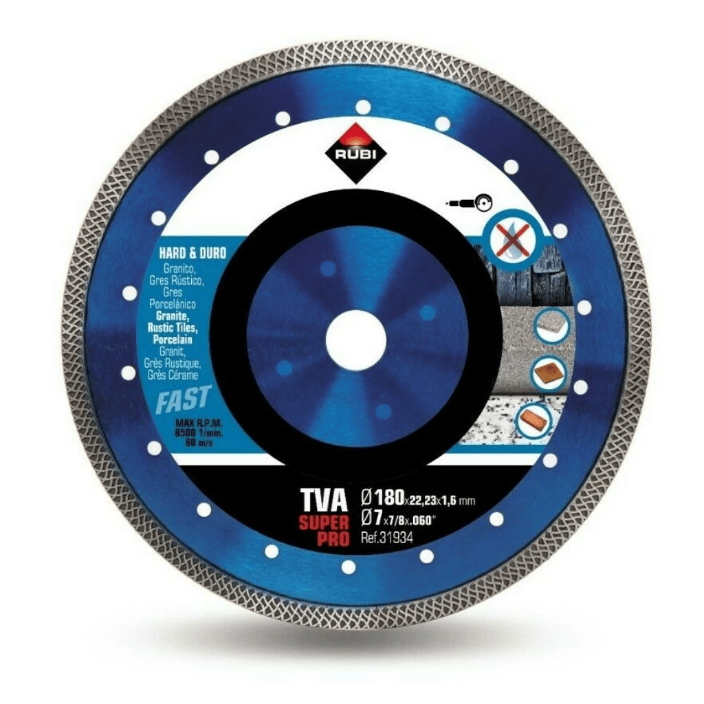 Rubi Grinding & Cutting Wheels Rubi 180mm TVR-180 Superpro Turbo Viper Diamond Cutting Disc for Hard Materials - RUBI-31934