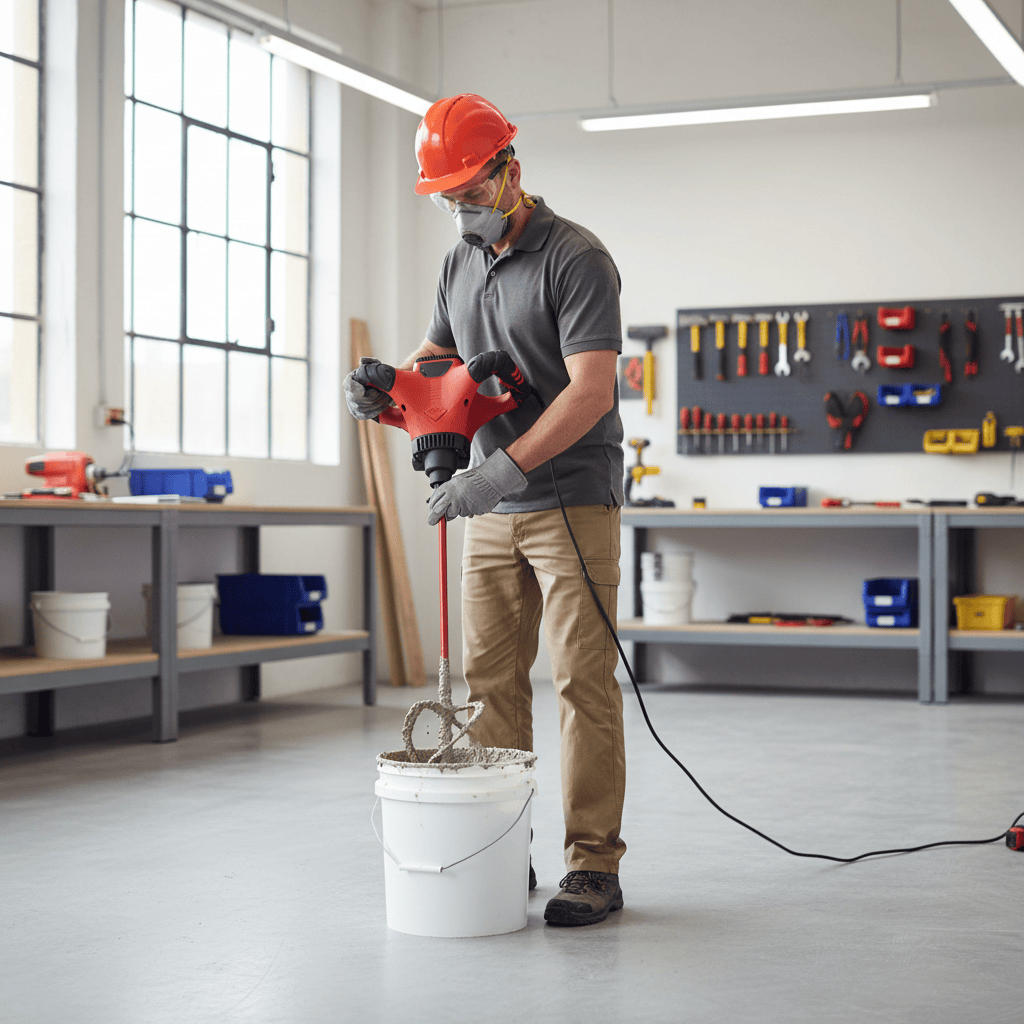 Rubi Mixer Rubi Rubimix-9 Supertorque Electric Paint & Mortar Mixer with Carrying Case 1800W - RUBI-26974