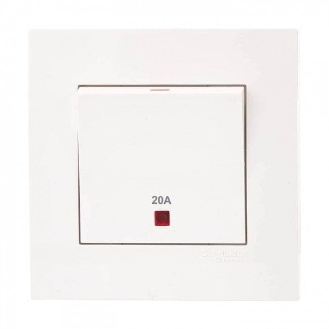 Schneider Switches & Sockets Schneider Vivace Double Pole 20A 250V 1 Gang Switch for Air Conditioner
