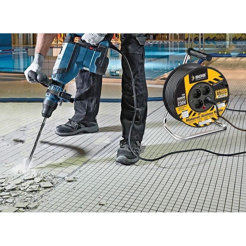 SGS Power Management & Protection SGS 50m Roller Extension Cable Reel 3 x 1.5mm 2-Pins - SGS2132